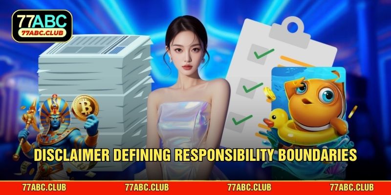 Disclaimer defining responsibility boundaries